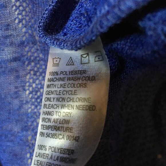 Phthalo Blue Mesh 3/4 Sleeve Open Waterfall Cardigan - Picture 11 of 14